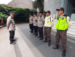 Polsek Metro Menteng Gelar Apel Pengamanan Aksi Unras di Kantor DPP Partai NasDem