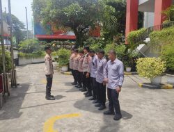 Apel Kesiapan Polsek Menteng Amankan Unras di Kantor DPP PDI Perjuangan