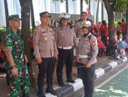 Polsek Metro Menteng Kawal Aksi Unras Buruh di Kantor ILO, Situasi Terkendali dan Kondusif