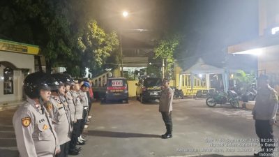 Apel Patroli Skala Sedang, Polsek Johar Baru Perkuat Antisipasi Guantibmas Jaga Jakarta Aman