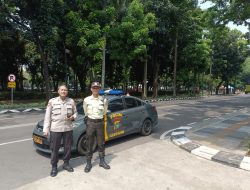 Patroli 1053 Samapta Lakukan Patroli Sore Hari Kawasan GBK Senayan, Lakukan Strong Point