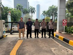 Polsek Metro Tanah Abang Gelar Apel Pengamanan Unras Majelis Pemuda Indonesia di Kantor Pusat Bank BNI 46