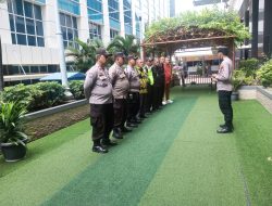 Polsek Sawah Besar Gelar Apel Pengamanan Aksi di Depan BPS RI
