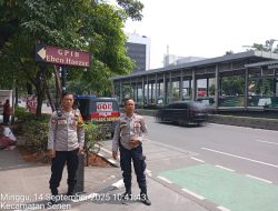Patroli Minggu Polsek Senen Sasar Jl. Kramat 7, Warga Diminta Aktif Jaga Kamtibmas