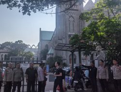 Polsek Sawah Besar Lakukan Pengamanan Giat Misa Minggu di Gereja Katedral