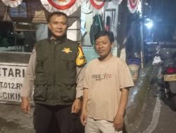 Bhabinkamtibmas Cikini Patroli Dinihari, Ingatkan Warga Aktif Kawal Keamanan Lingkungan