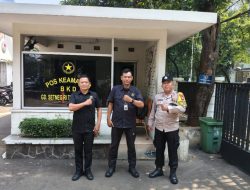 Bhabinkamtibmas Gondangdia Patroli ke Gedung Setneg, Himbau Security Tingkatkan Kewaspadaan