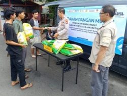 Polsek Cempaka Putih Gelar Gerakan Pangan Murah, Ringankan Beban Warga