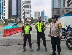 Bhabinkamtibmas Gondangdia Intensifkan Patroli, Ingatkan Security di Jalan MH Thamrin Tingkatkan Kewaspadaan