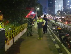 Patroli Tiga Pilar Menteng Jaga Jakarta Kondusif di Kawasan Blora Dukuh Atas, Antisipasi Guankamtibmas
