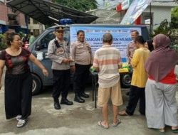 Polsek Cempaka Putih Gelar Gerakan Pangan Murah, Warga Antusias Dapatkan Beras Harga Terjangkau
