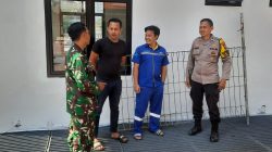 Dekatkan Diri dengan Warga, Bhabinkamtibmas dan Babinsa Kebon Melati Sambangi Petugas Ipal Waduk Melati