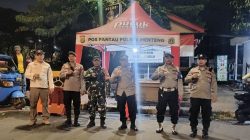 Jaga Jakarta, Patroli Tiga Pilar Menteng Dipimpin Kanit Binmas Amankan Perbatasan Tenggulun