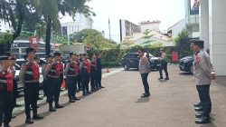 Polsek Metro Menteng Gelar Apel Pengamanan Antisipasi Unras di Kantor Badan Gizi Nasional