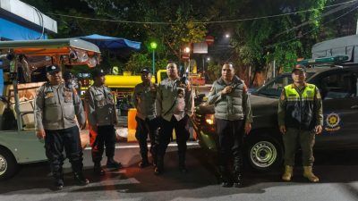 Patroli Tiga Pilar Menteng di Jalan Teuku Umar, Wujudkan Jakarta Aman dan Kondusif di Malam Hari
