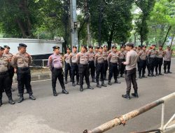 Polsek Metro Menteng Gelar Apel Pengamanan Unras DPD FPI di Kantor Komnas HAM