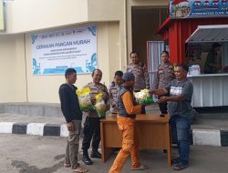 Polsek Metro Gambir Gelar Gerakan Pangan Murah, Warga Antusias Borong Beras Bulog