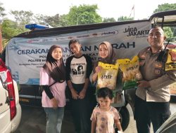 Polsek Metro Menteng Gelar Gerakan Pangan Murah Polri, Warga Gondangdia Antusias Beli Beras SPHP Harga Terjangkau