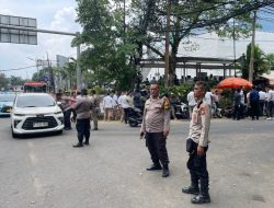 Polsek Metro Menteng Amankan Simulasi Latihan Kebakaran di Gedung Graha Mandiri