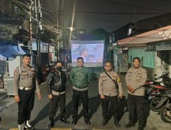 Cegah Tawuran Usai Nobar Timnas Polsek Johar Baru Gelar Patroli Keliling Permukiman